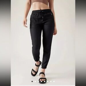 Athleta Cabo Linen Jogger black size 8